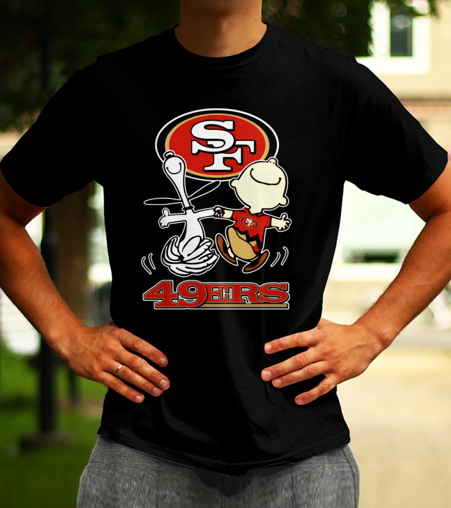 SF 49ers Snoopy And Charlie 49ers T-Shirt