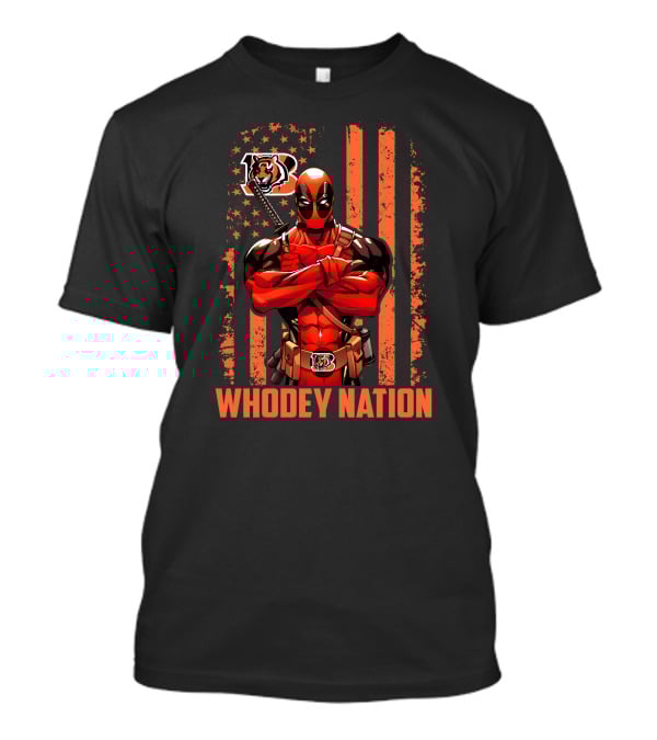 Whodey Nation Cincinnati Bengals Deadpool Fan T-Shirt