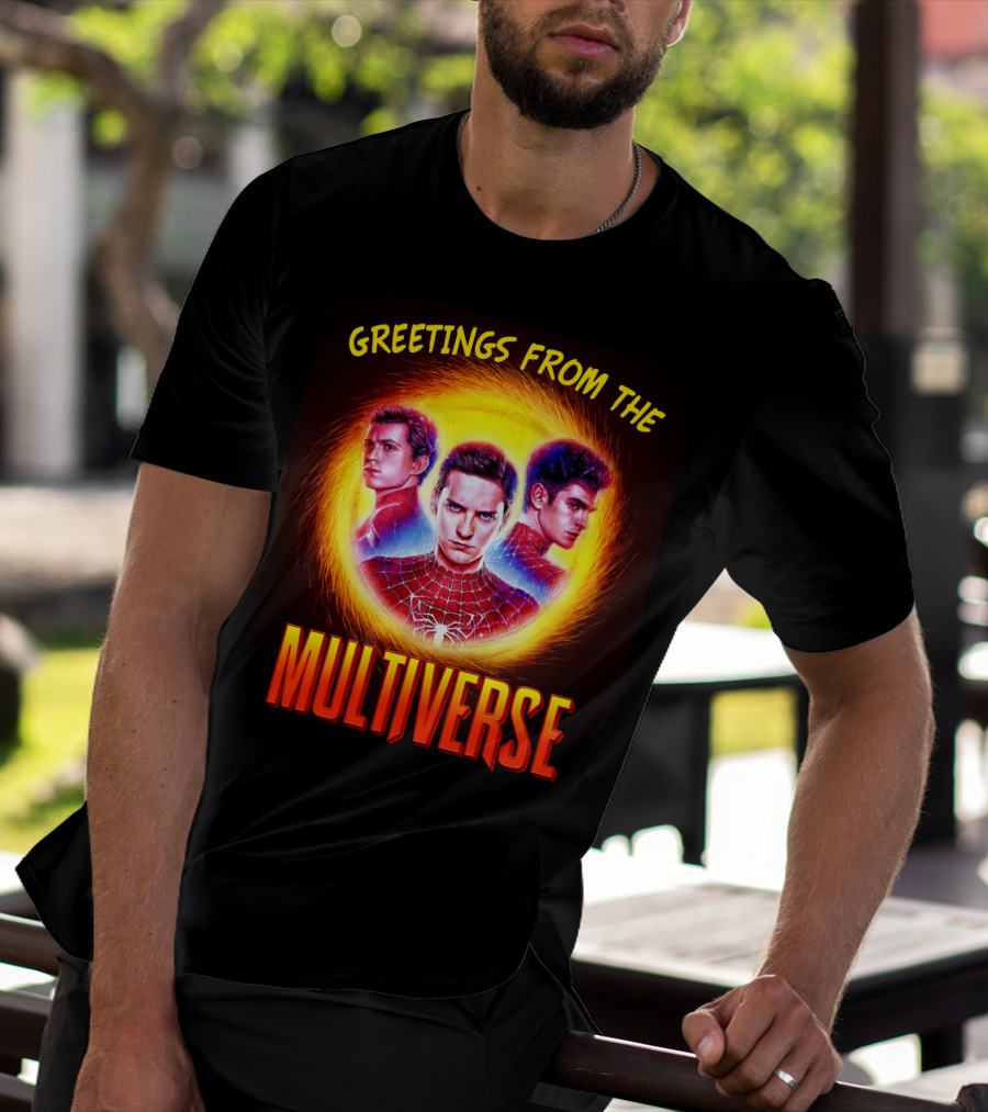 Greetings From The Multiverse Spider-man No Way Home Iconic Trio T-Shirt