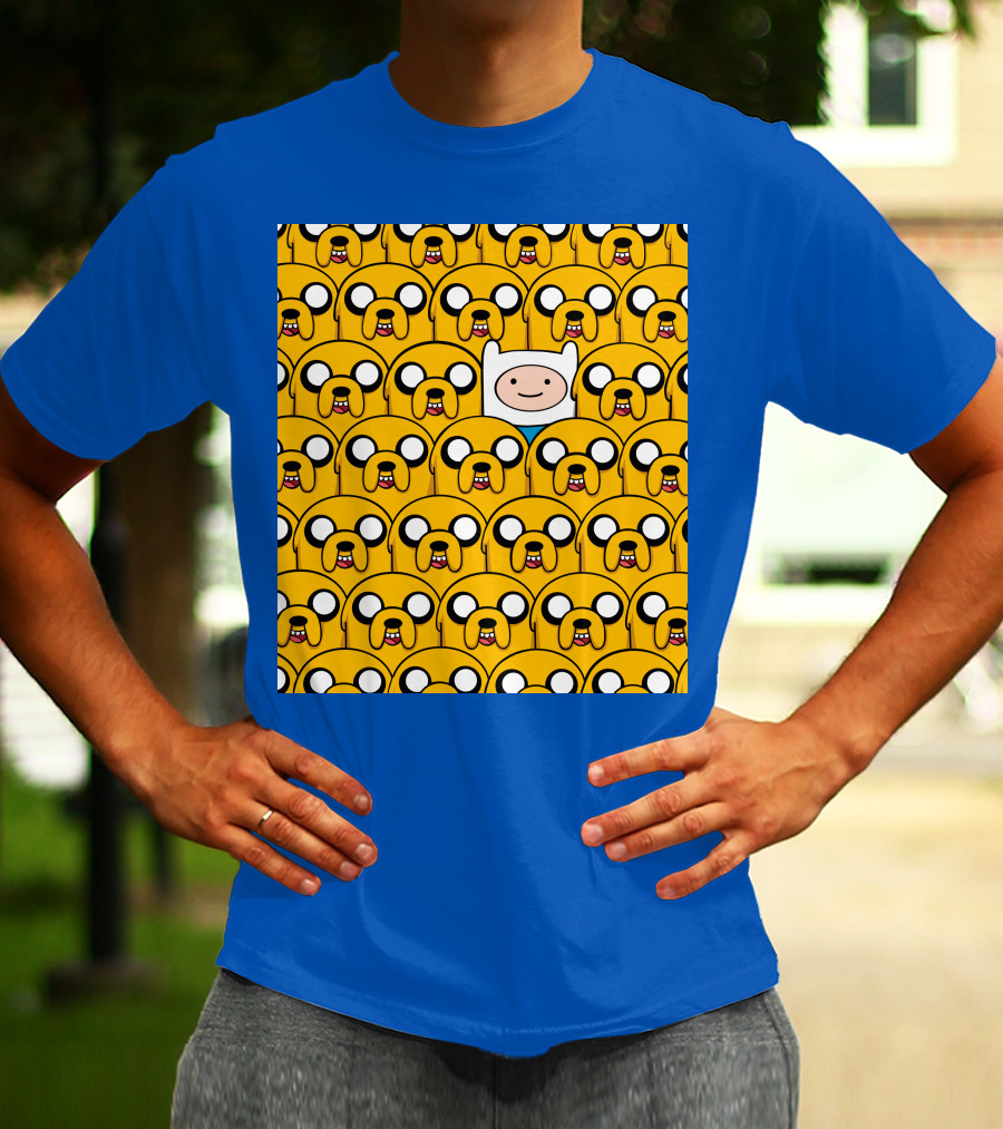 Finnthehuman Surrounded By Jake Faces T-Shirt