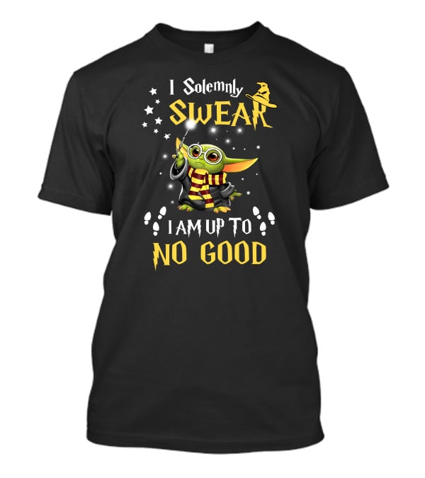 I Solemnly Swear I Am Up To No Good Baby Alien Wizardry Magic Wand Scarf T-Shirt