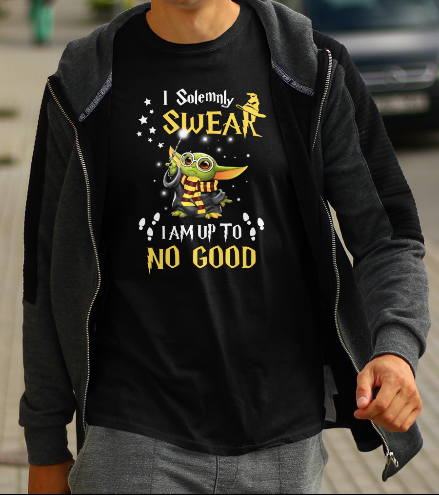 I Solemnly Swear I Am Up To No Good Baby Alien Wizardry Magic Wand Scarf T-Shirt
