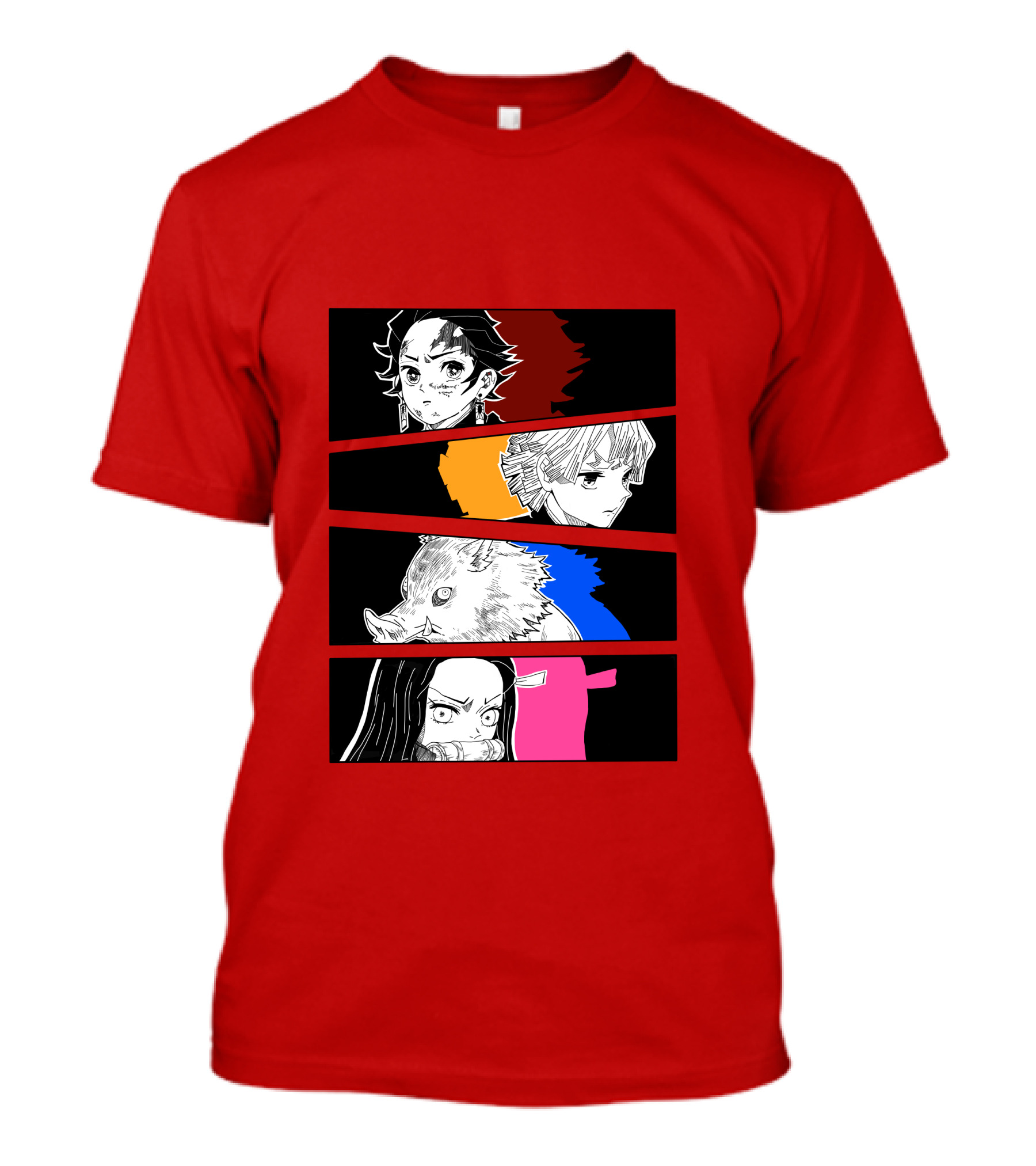 Demon Slayer Heroes Manga Style Characters T-Shirt