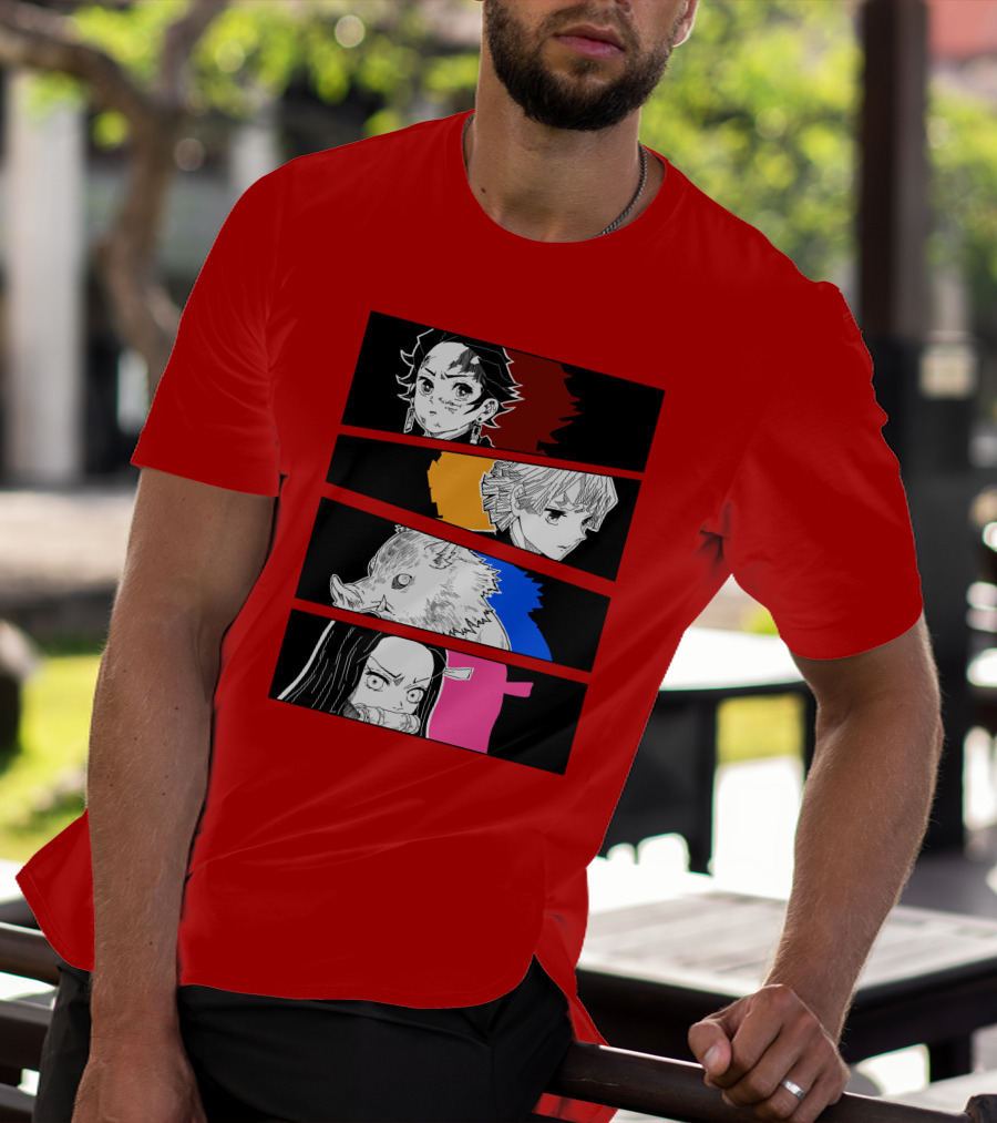 Demon Slayer Heroes Manga Style Characters T-Shirt