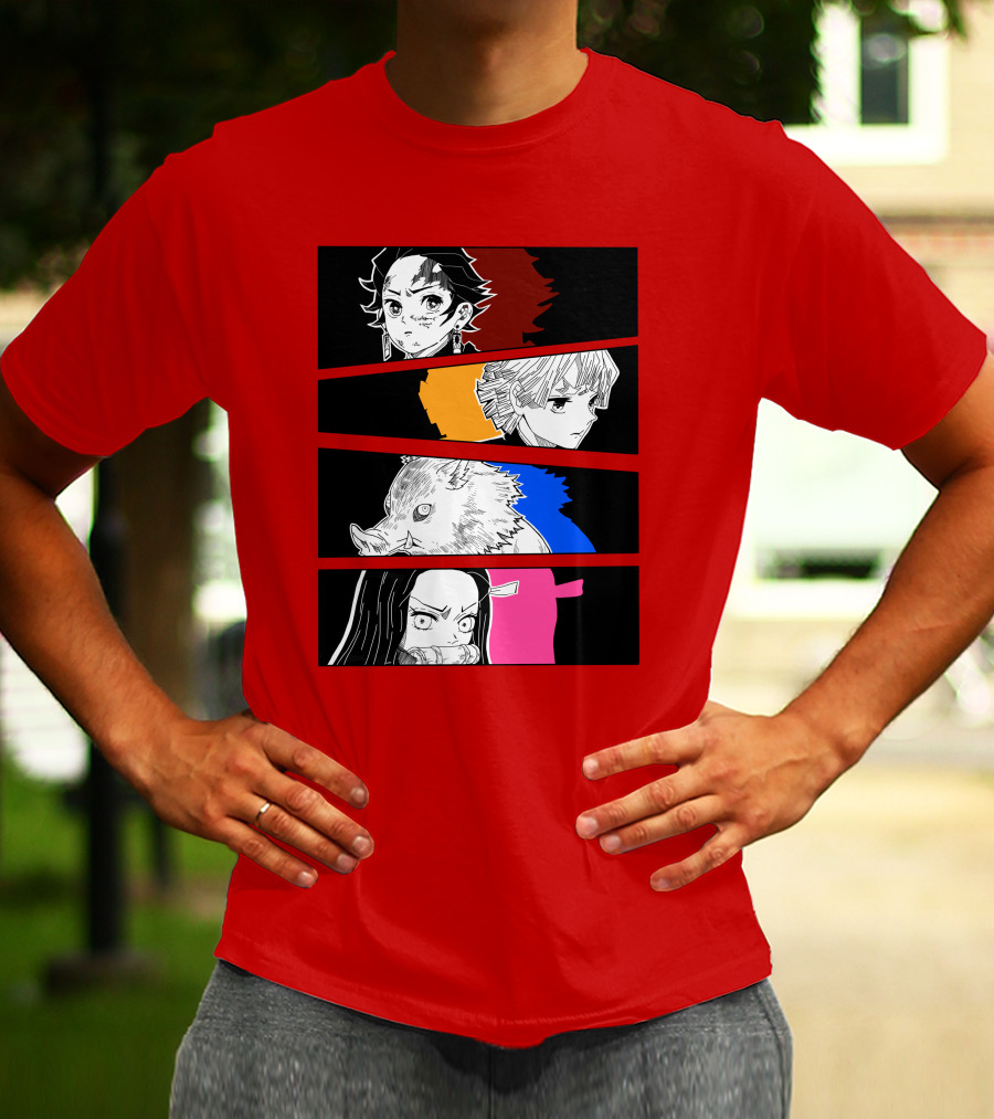 Demon Slayer Heroes Manga Style Characters T-Shirt