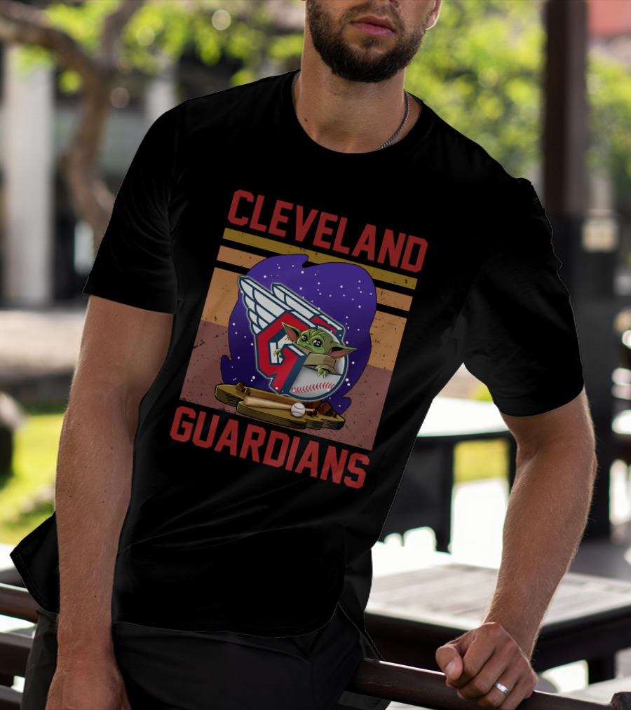 Cleveland Guardians Retro Yoda Baseball T-Shirt