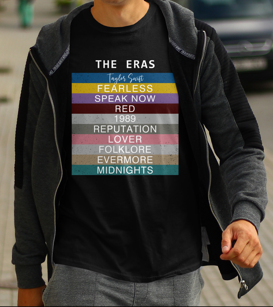 Taylor Swift The Eras Fearless Speak Now Red 1989 Reputation Lover Folklore Evermore Midnights T-Shirt