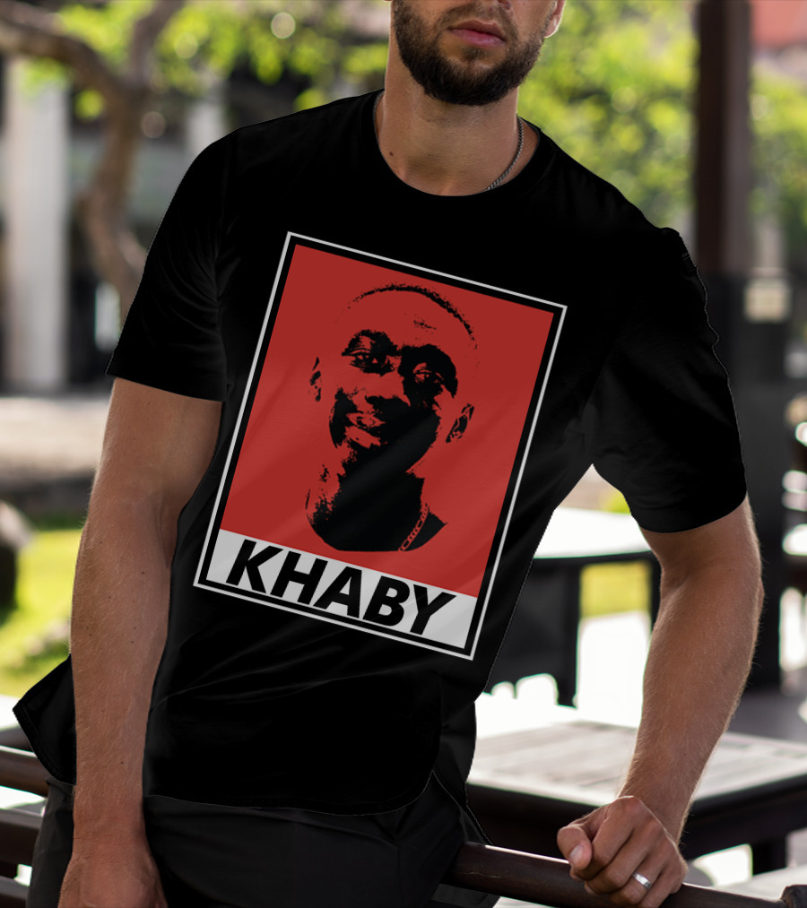 Khaby Lame Bold Graphic Red And Black T-Shirt