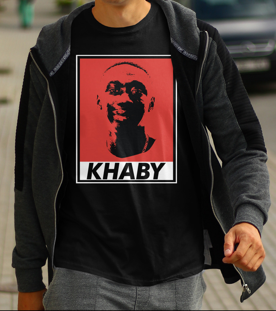Khaby Lame Bold Graphic Red And Black T-Shirt