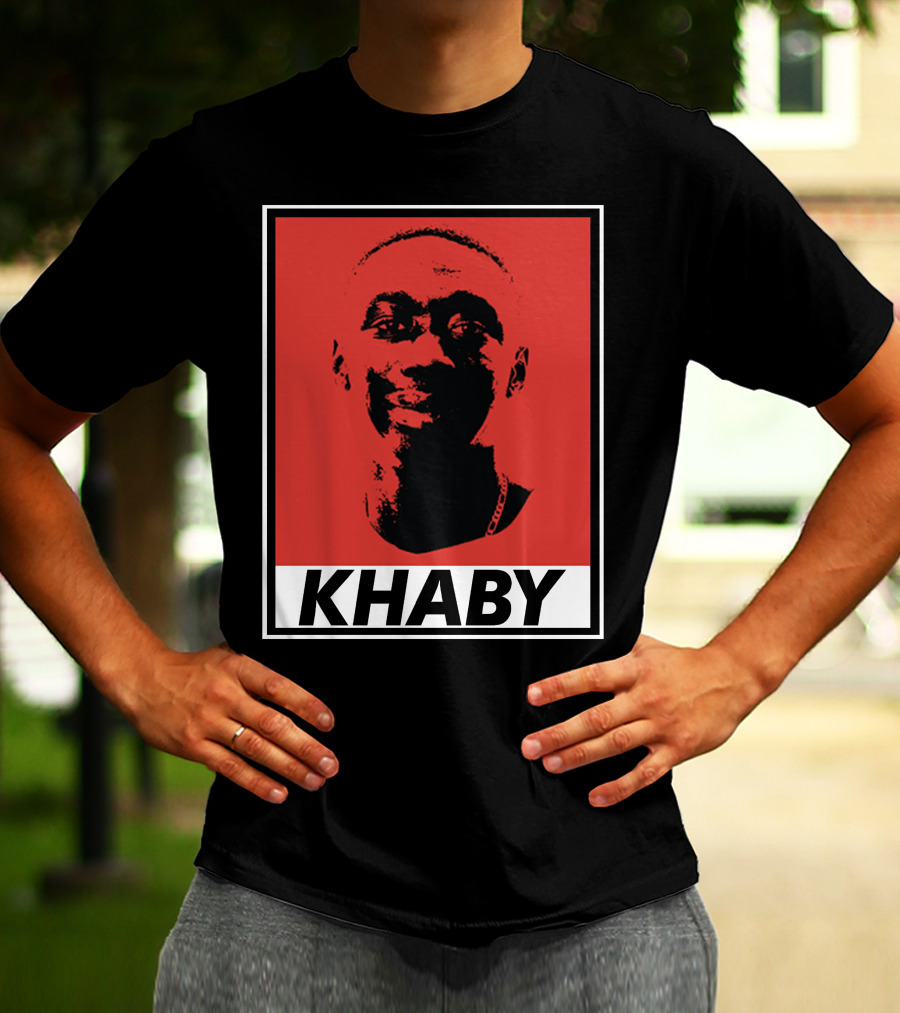 Khaby Lame Bold Graphic Red And Black T-Shirt
