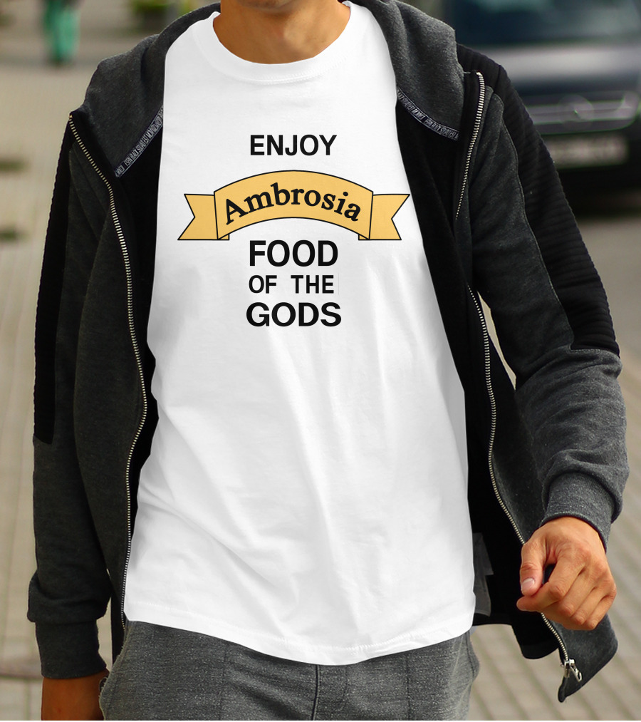Enjoy Ambrosia Food Of The Gods Banner T-Shirt