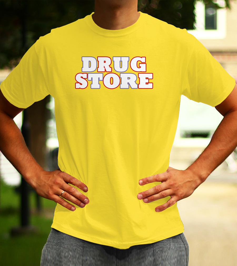 DRUG STORE Bold Retro Text T-Shirt