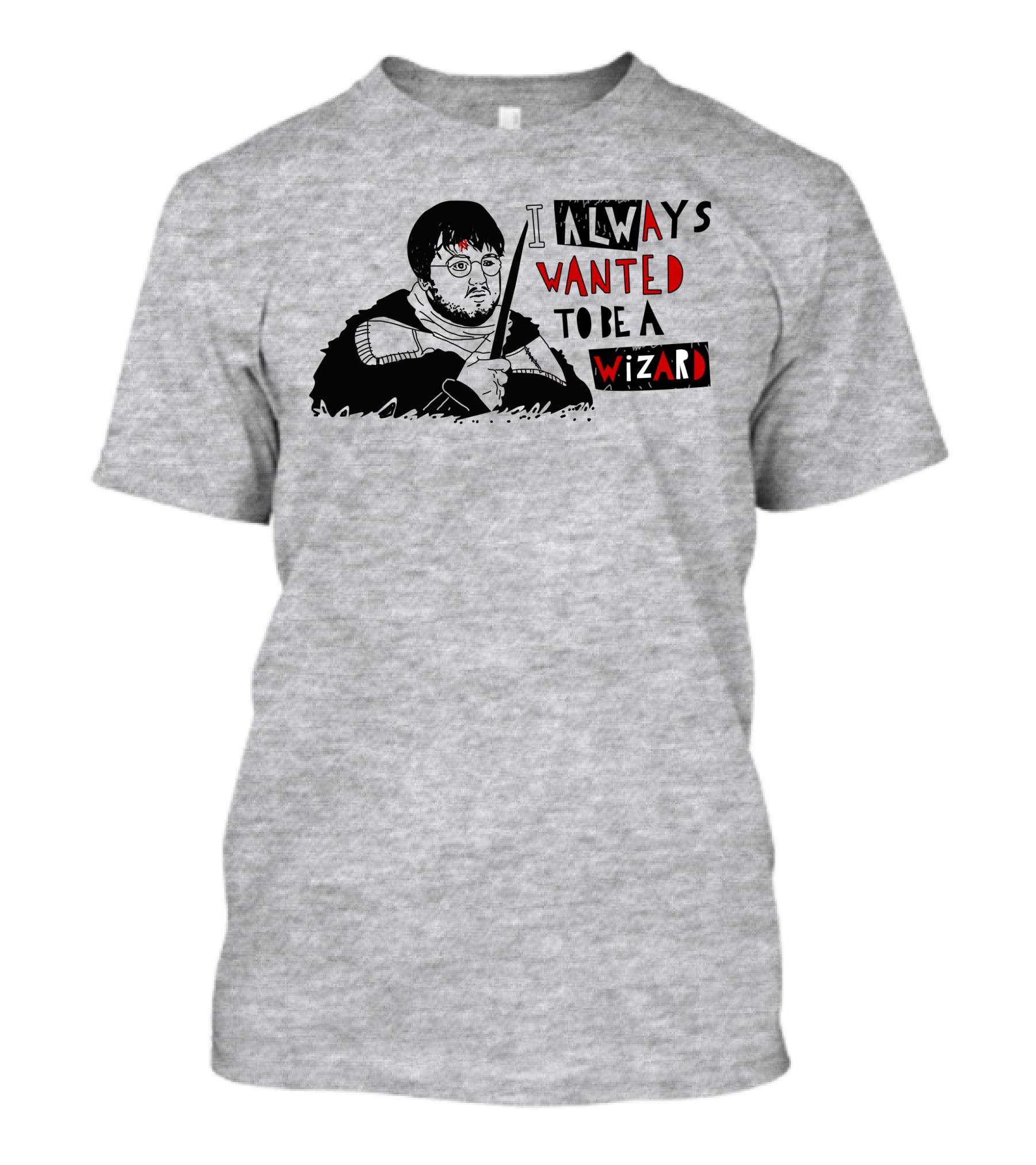 I Always Wanted To Be A Wizard Fan Art Featuring Iconic Glasses And Wand T-Shirt