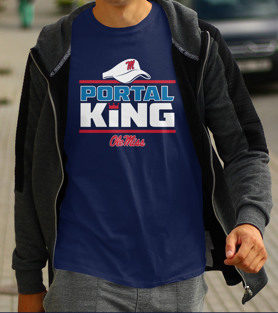 Ole Miss Portal King Football Hat T-Shirt