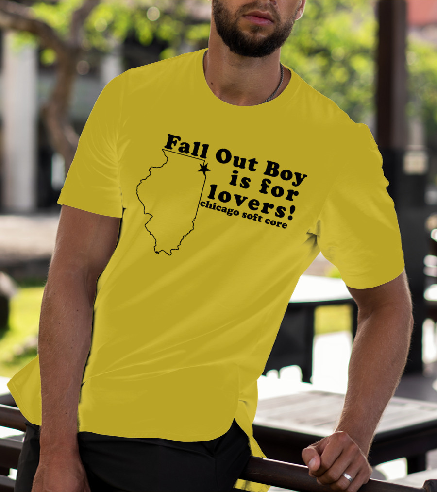 Fall Out Boy Is For Lovers Chicago Soft Core Illinois Map T-Shirt