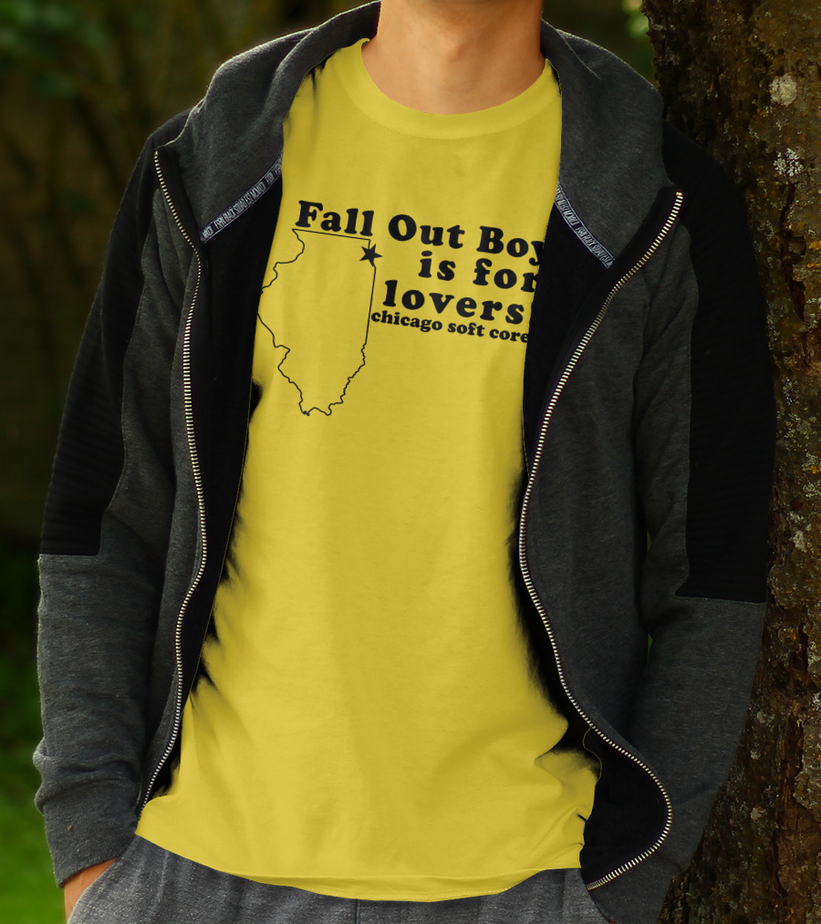 Fall Out Boy Is For Lovers Chicago Soft Core Illinois Map T-Shirt