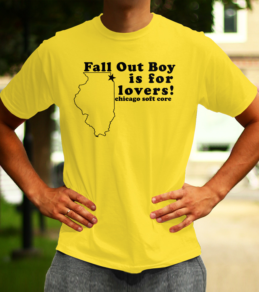 Fall Out Boy Is For Lovers Chicago Soft Core Illinois Map T-Shirt
