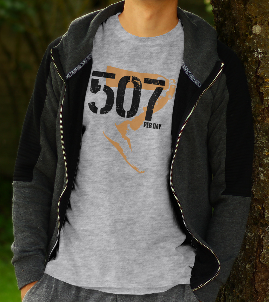 507 Per Day Mackinac Island Map T-Shirt