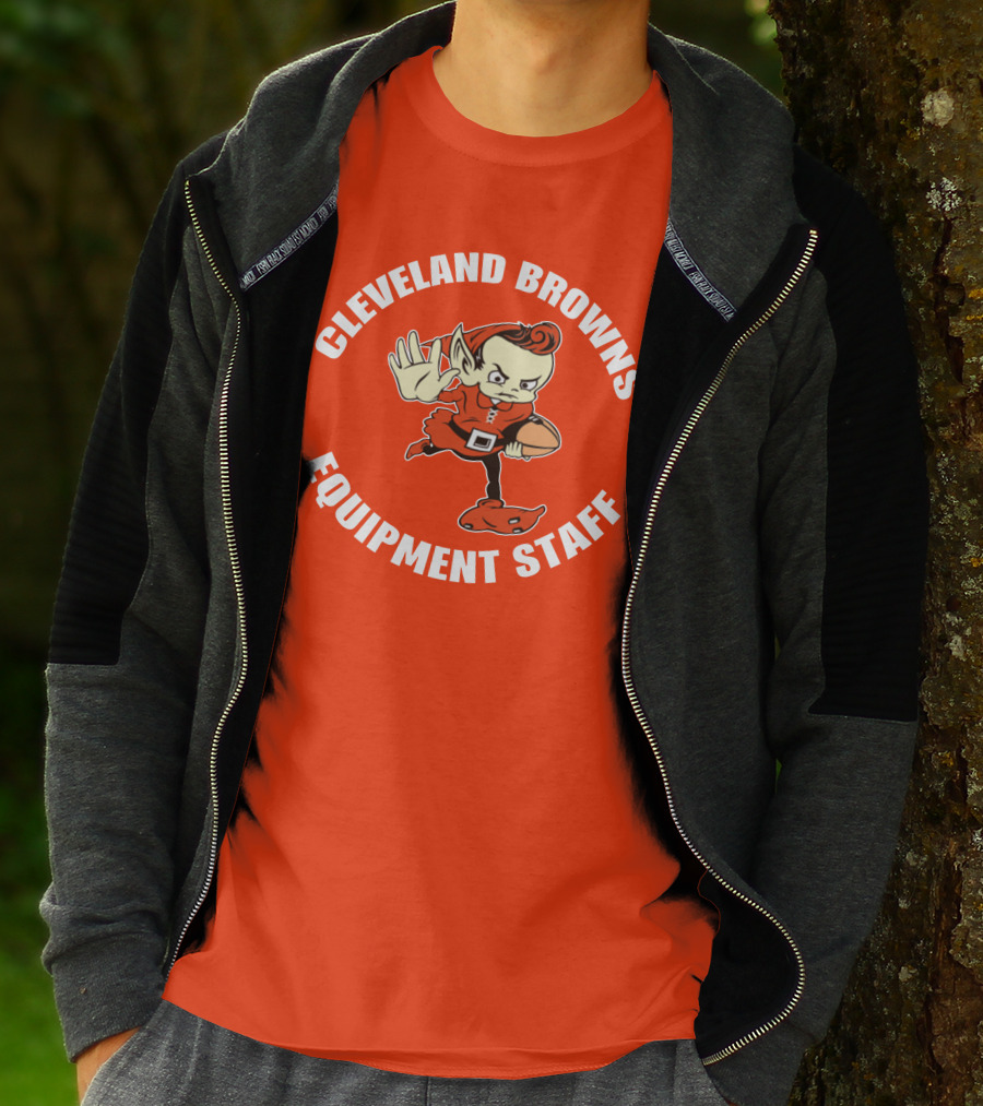Cleveland Browns Equipment Staff Brownie Mascot T-Shirt
