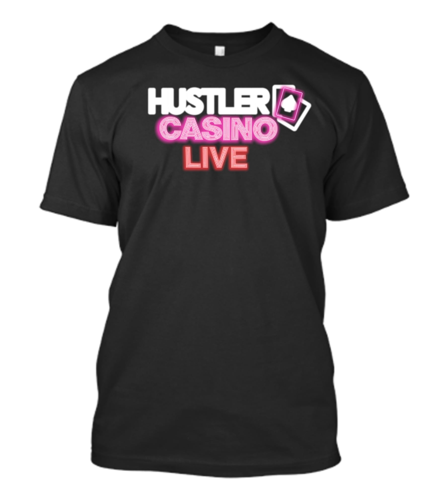 Hustler Casino Live Poker Cards Neon T-Shirt