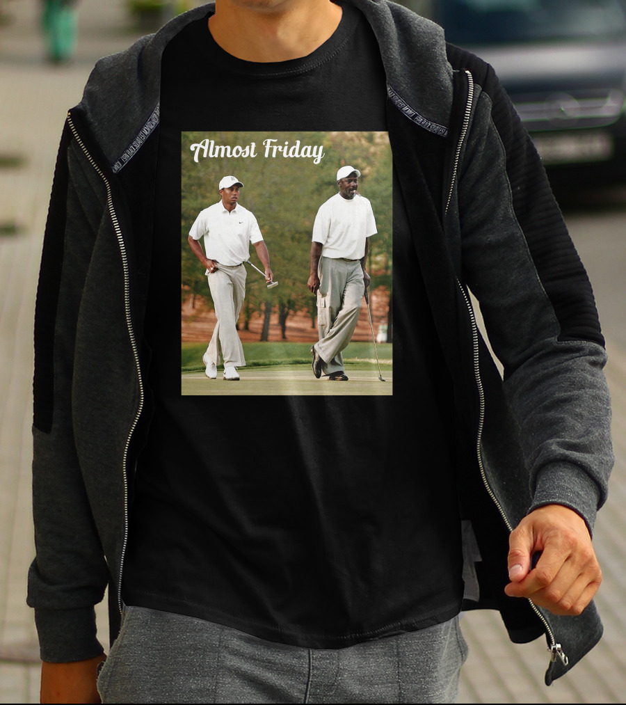Almost Friday Golf Icons Walking Together T-Shirt