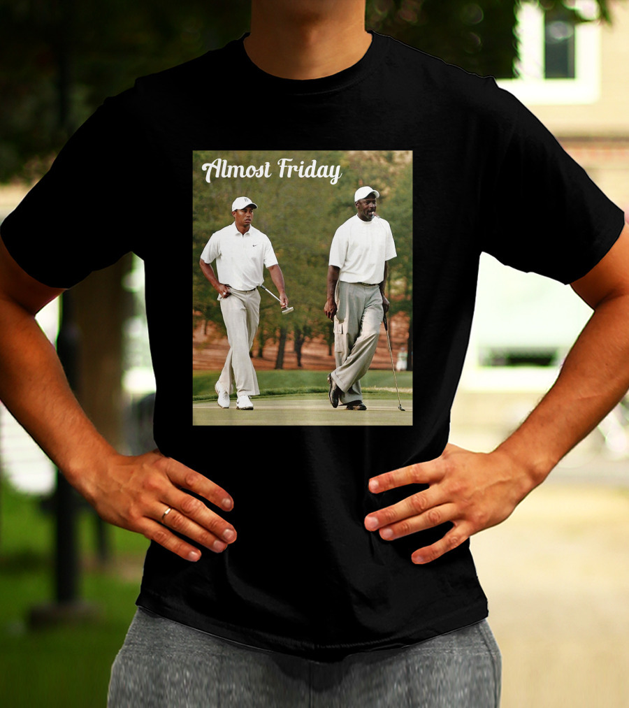Almost Friday Golf Icons Walking Together T-Shirt