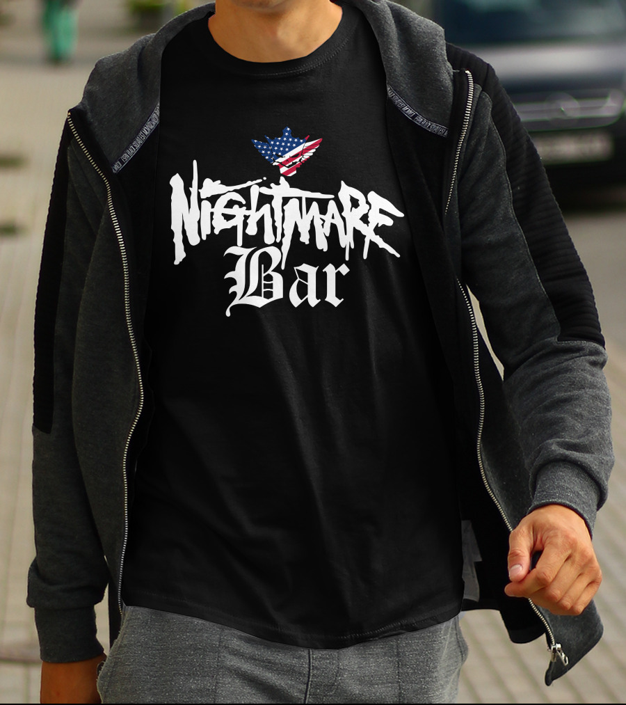 Nightmare Bar American Flag Wings T-Shirt