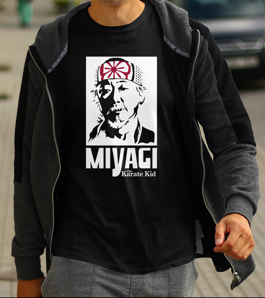 Miyagi The Karate Kid Headband Stencil T-Shirt