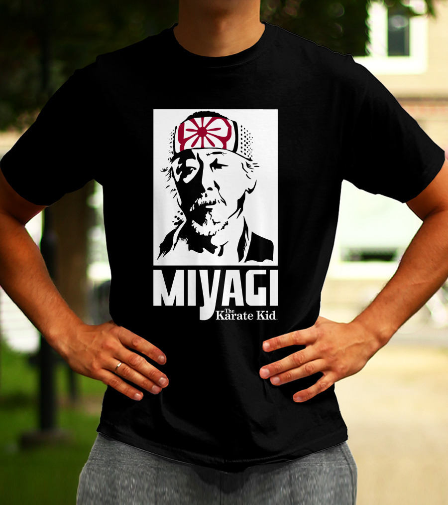 Miyagi The Karate Kid Headband Stencil T-Shirt