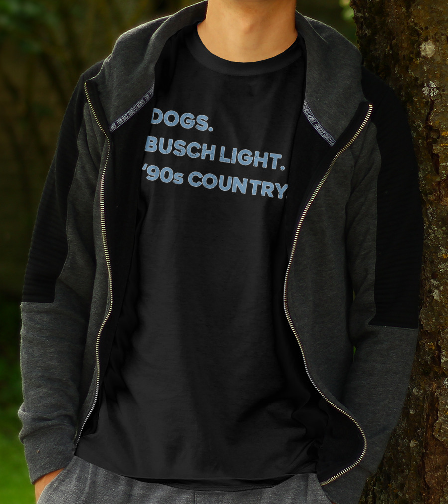 Dogs Busch Light 90s Country Retro Nostalgia T-Shirt