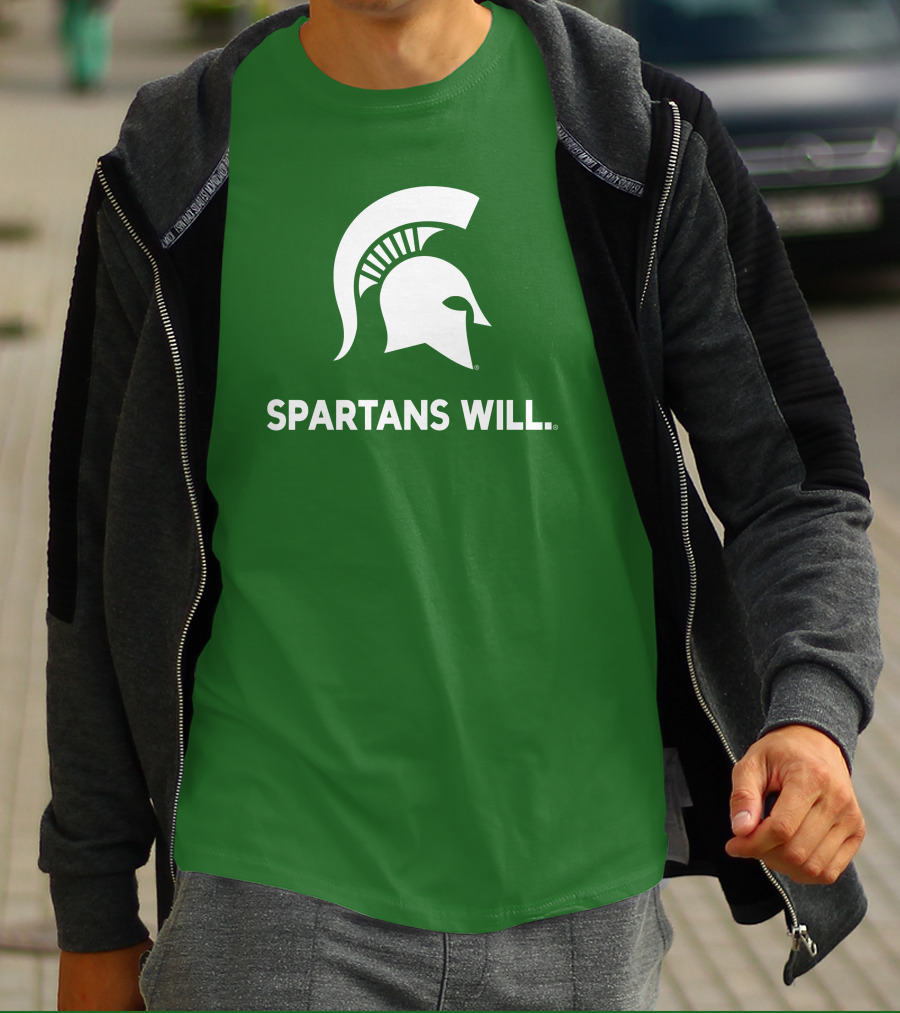 Spartans Will Michigan State Helmet T-Shirt