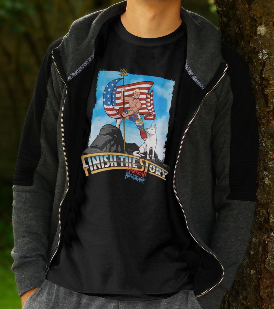 Finish The Story American Nightmare WWE Flag Gear T-Shirt