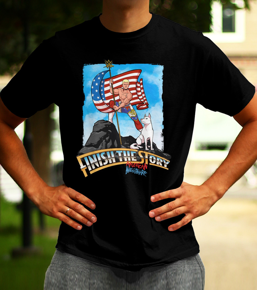 Finish The Story American Nightmare WWE Flag Gear T-Shirt