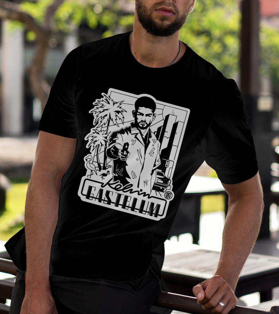 Kelvin Gastelum Palm Trees Cityscape T-Shirt