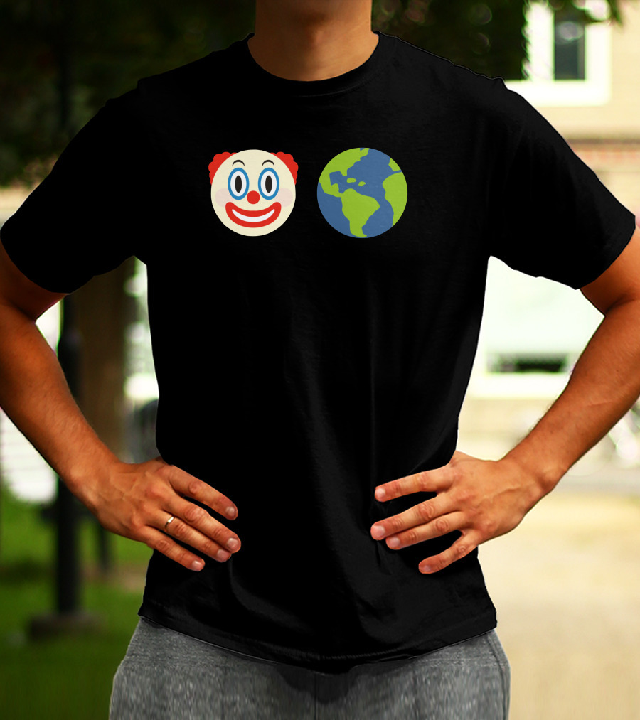 Clown World Honk Honk Emoji Face Earth T-Shirt