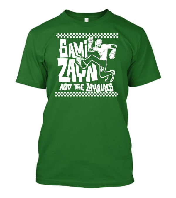 Sami Zayn And The Zayniacs Checkerboard Jumping Person T-Shirt