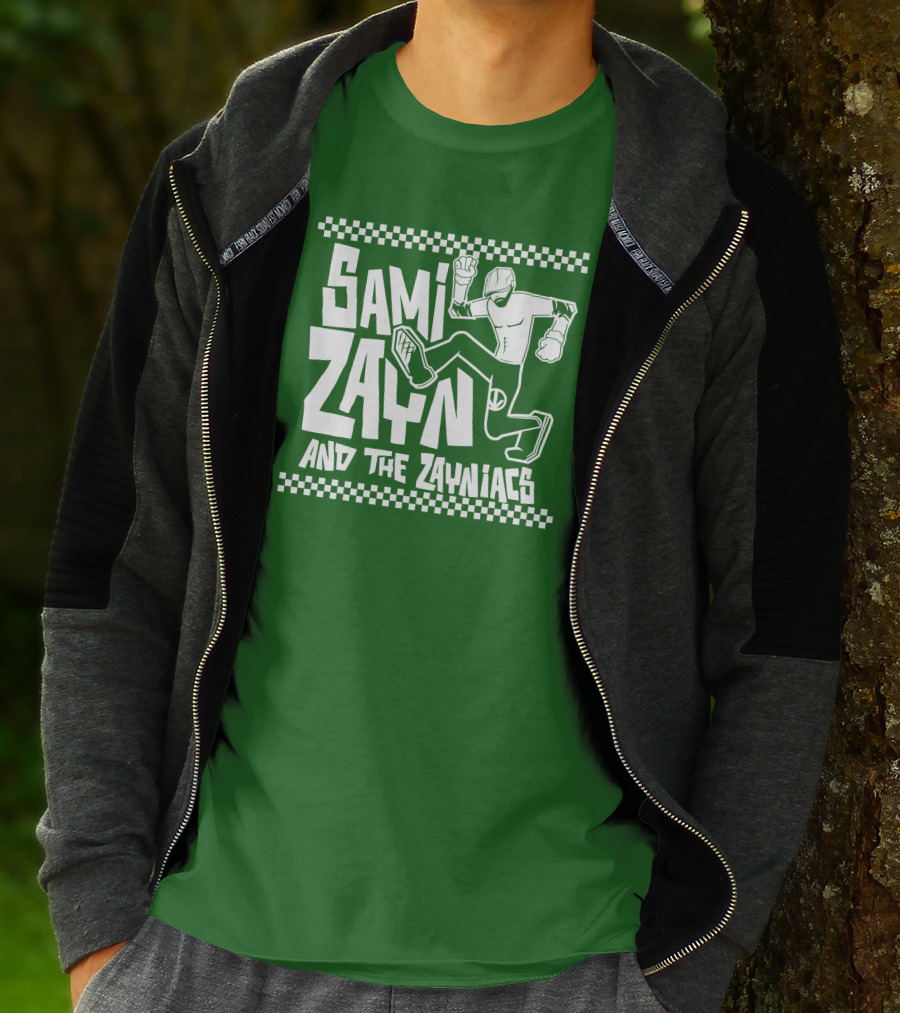 Sami Zayn And The Zayniacs Checkerboard Jumping Person T-Shirt