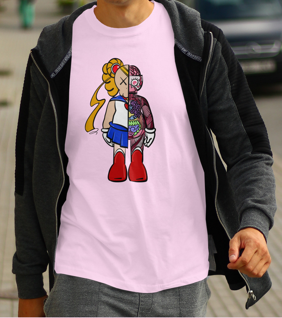 Sailor Kaws Moon Anatomical Hybrid T-Shirt