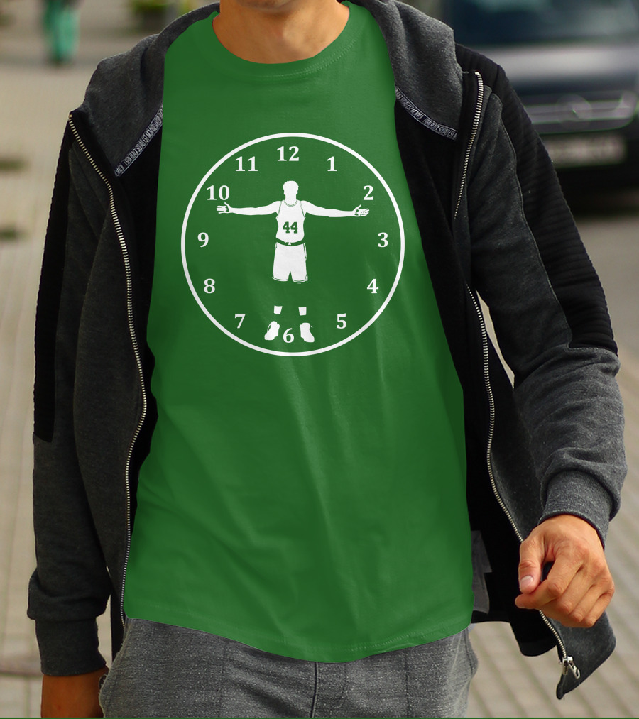 Basketball Time Lord Number 44 Clock T-Shirt