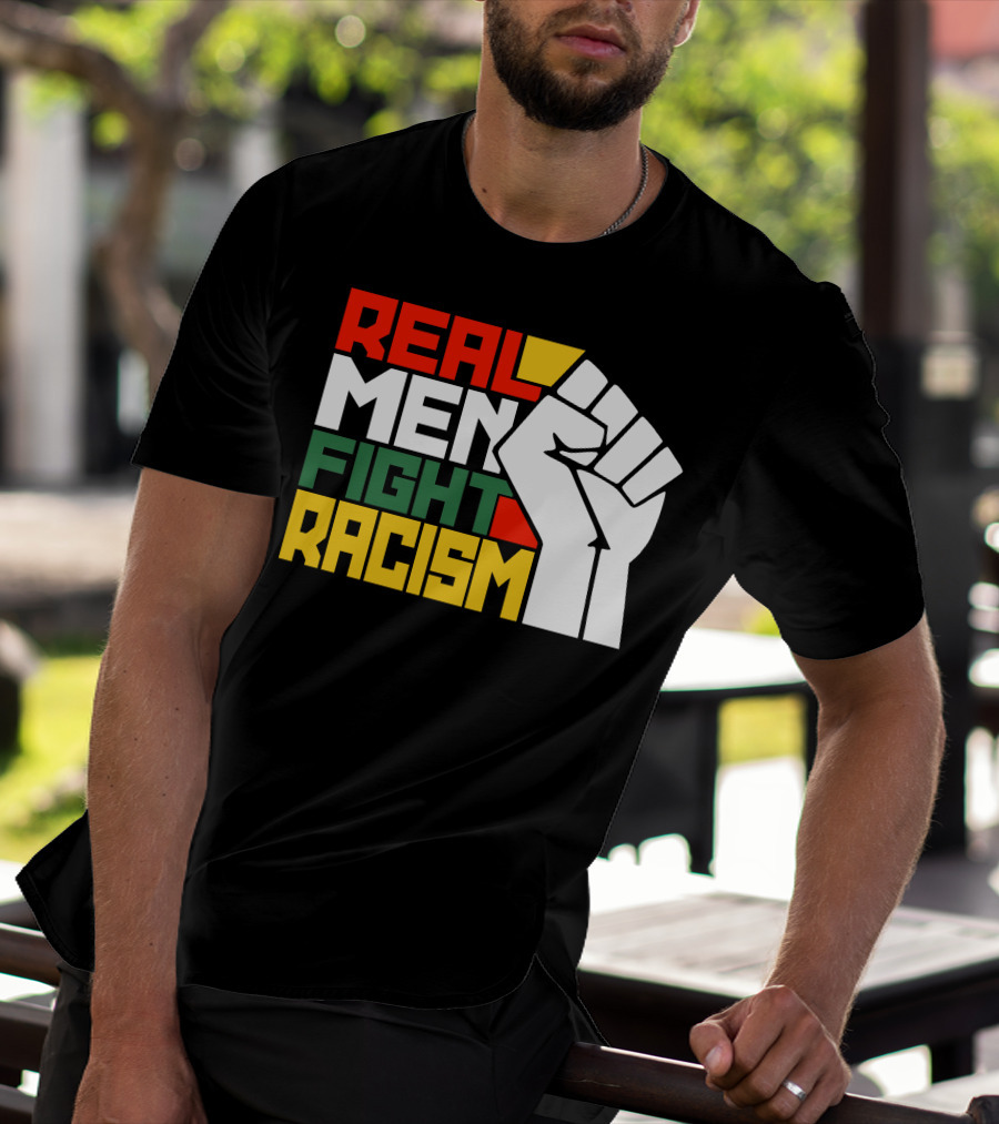 Real Men Fight Racism Silas Young Fist T-Shirt