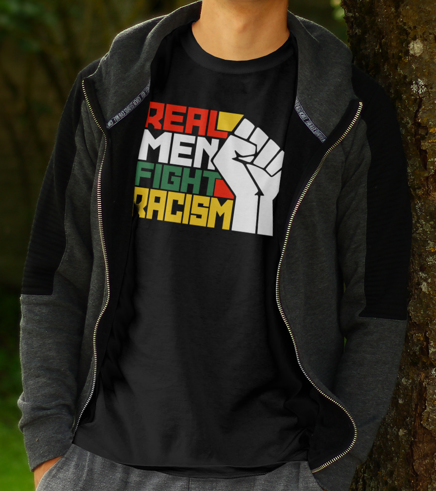 Real Men Fight Racism Silas Young Fist T-Shirt