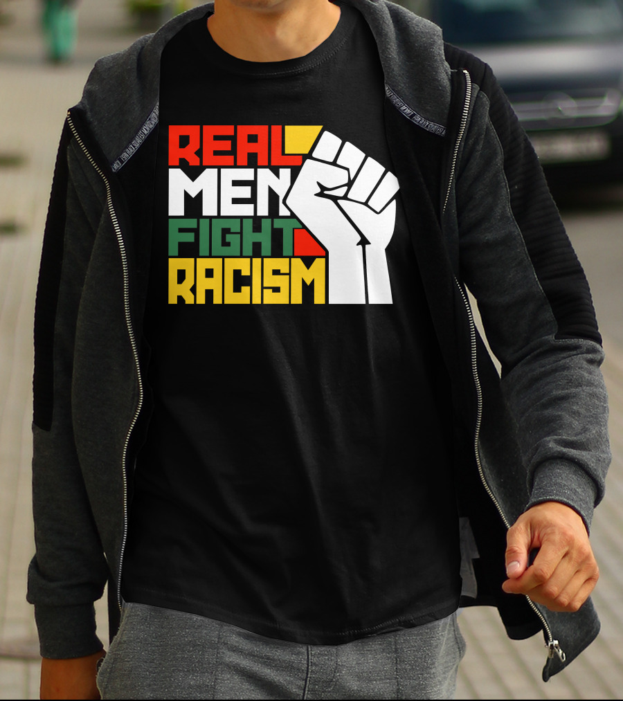 Real Men Fight Racism Silas Young Fist T-Shirt