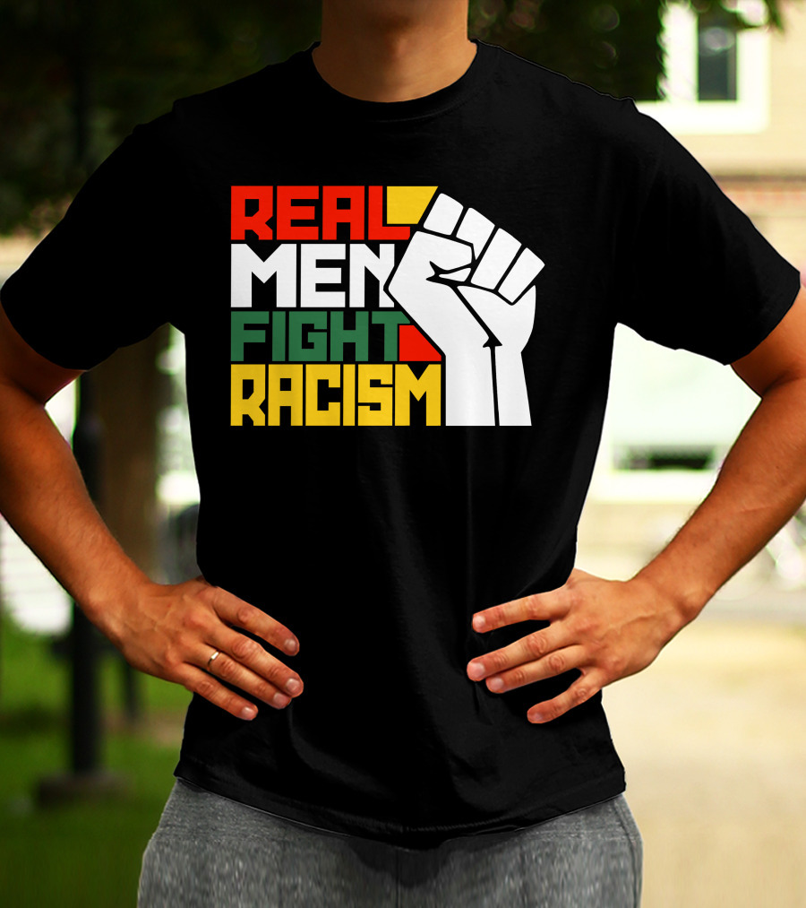 Real Men Fight Racism Silas Young Fist T-Shirt