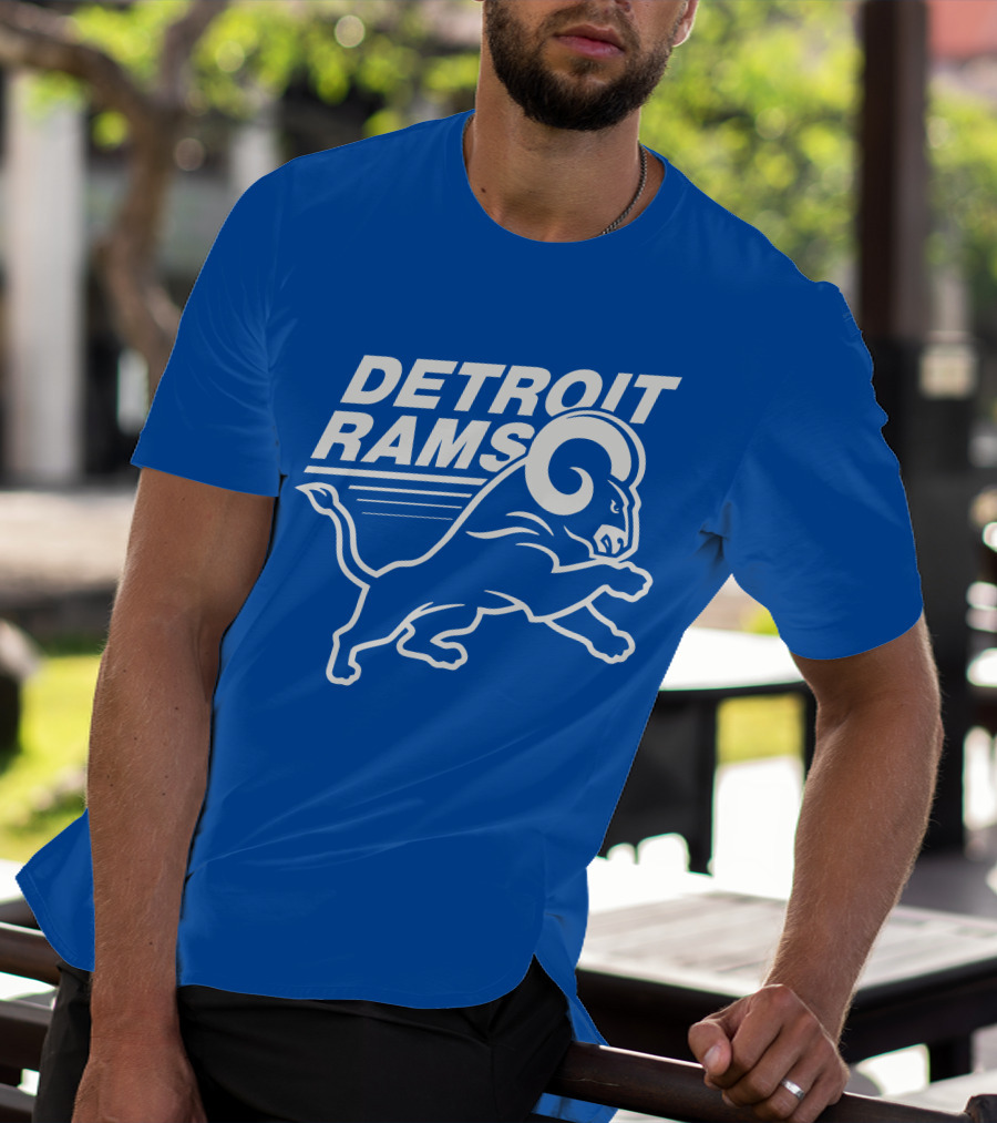 Detroit Rams Pro Sports Zone Charging Blue Ram T-Shirt