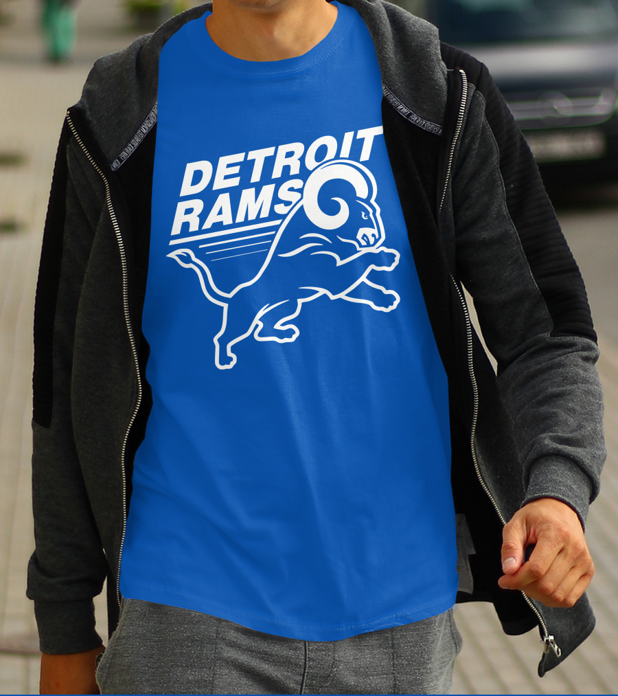 Detroit Rams Pro Sports Zone Charging Blue Ram T-Shirt