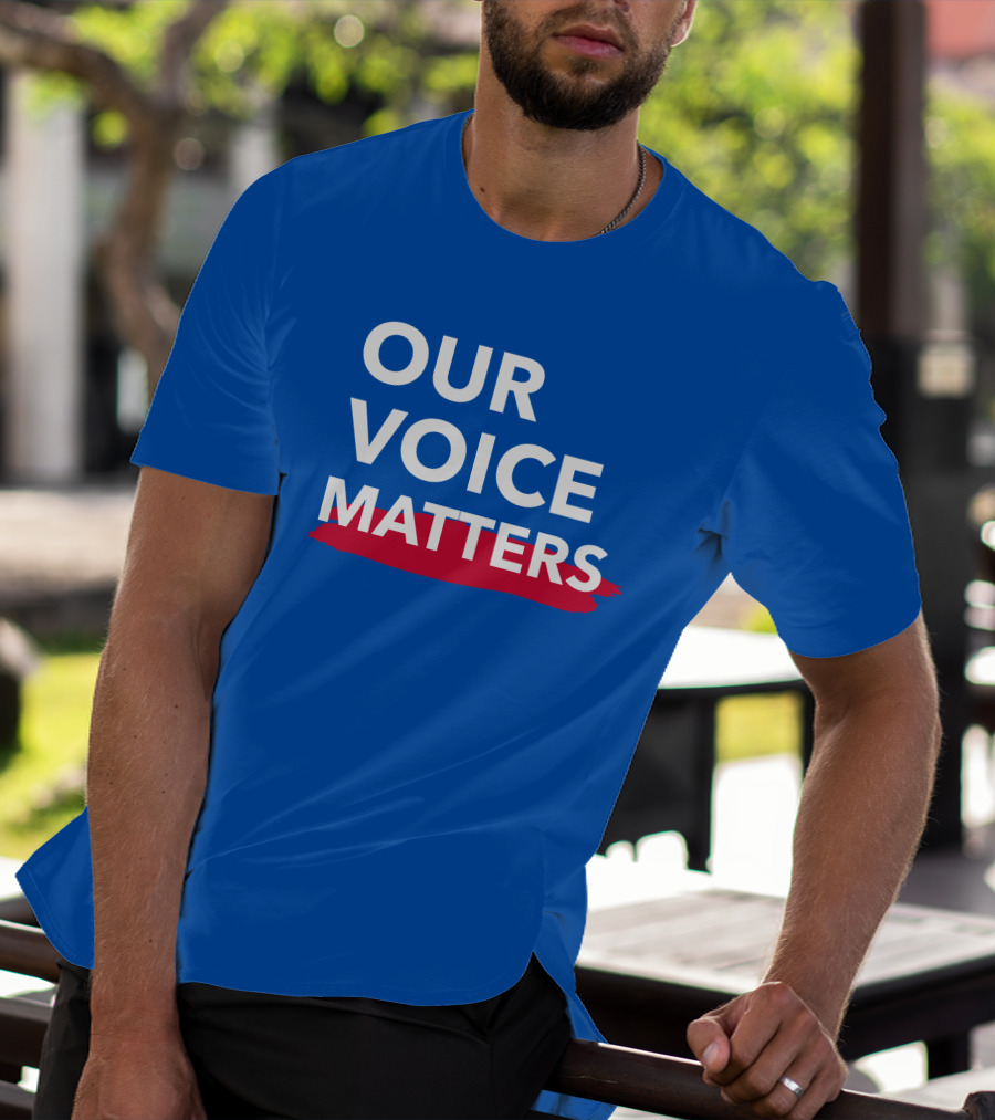 Andrew Cuomo Our Voice Matters Red Brushstroke T-Shirt