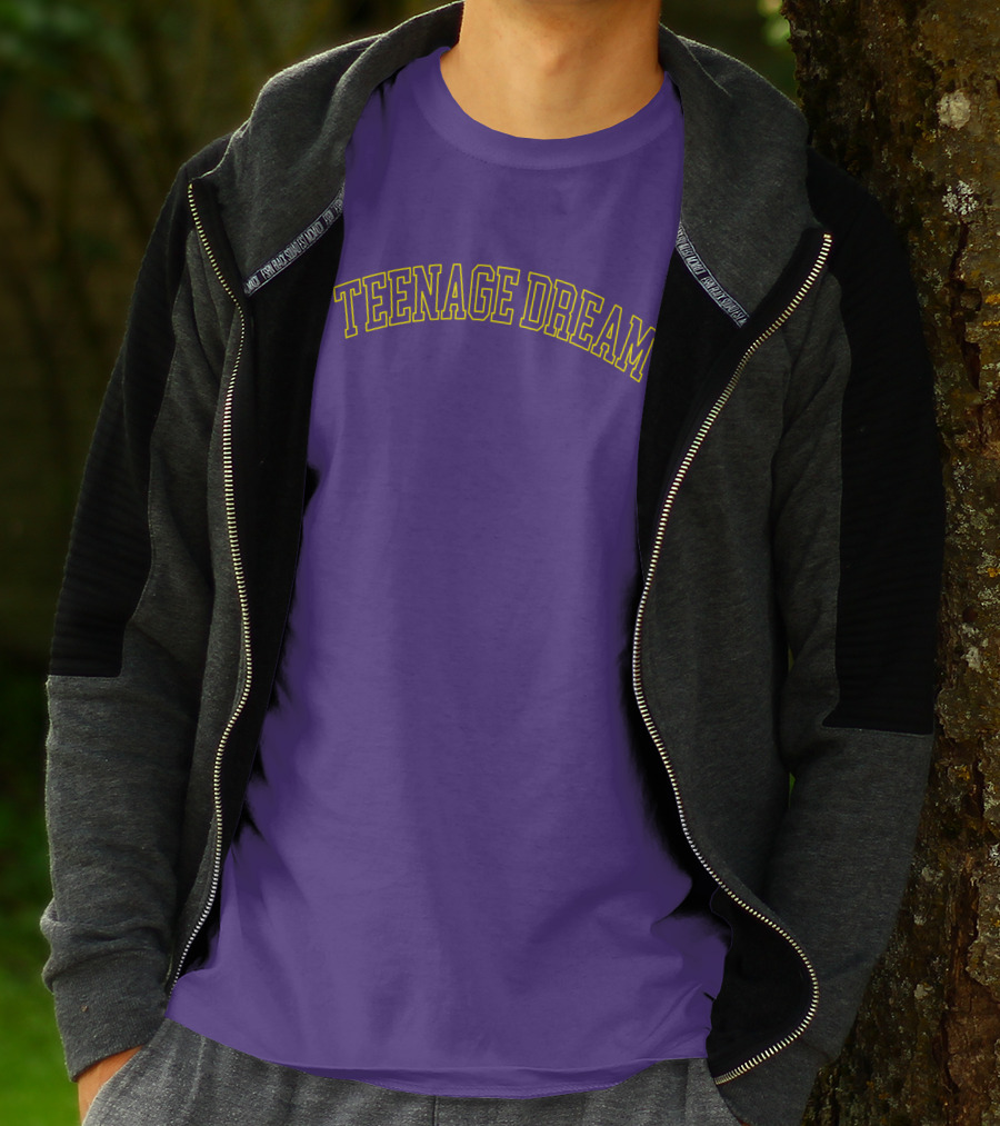 Olivia Rodrigo Teenage Dream Merch Purple Text T-Shirt