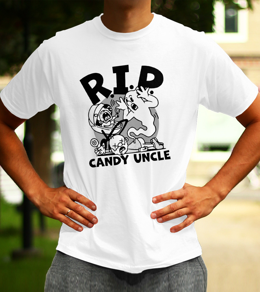 R.I.P. Candy Uncle Distractible Store Ghostly Encounter T-Shirt
