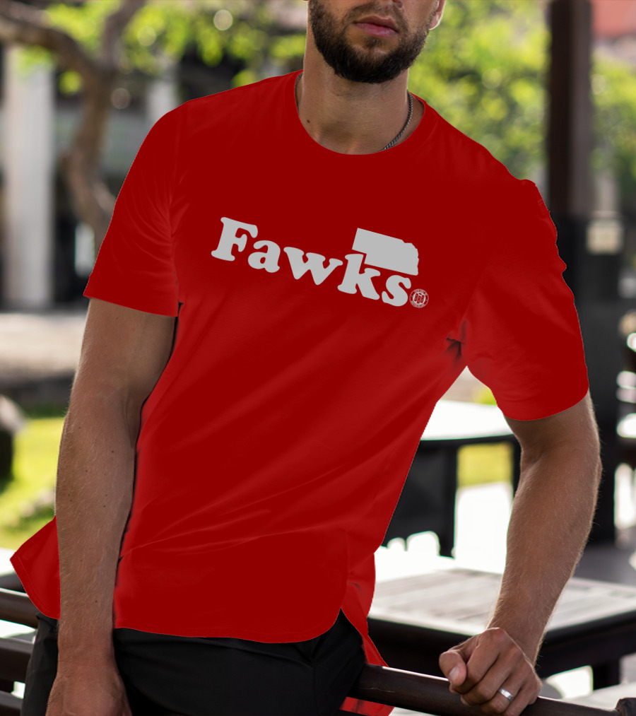 Bbbprinting Fawks Nebraska Outline T-Shirt