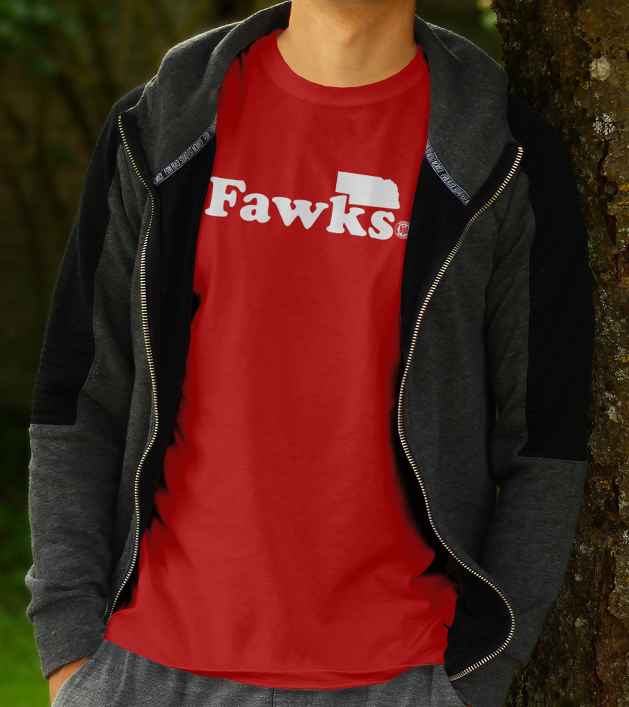 Bbbprinting Fawks Nebraska Outline T-Shirt